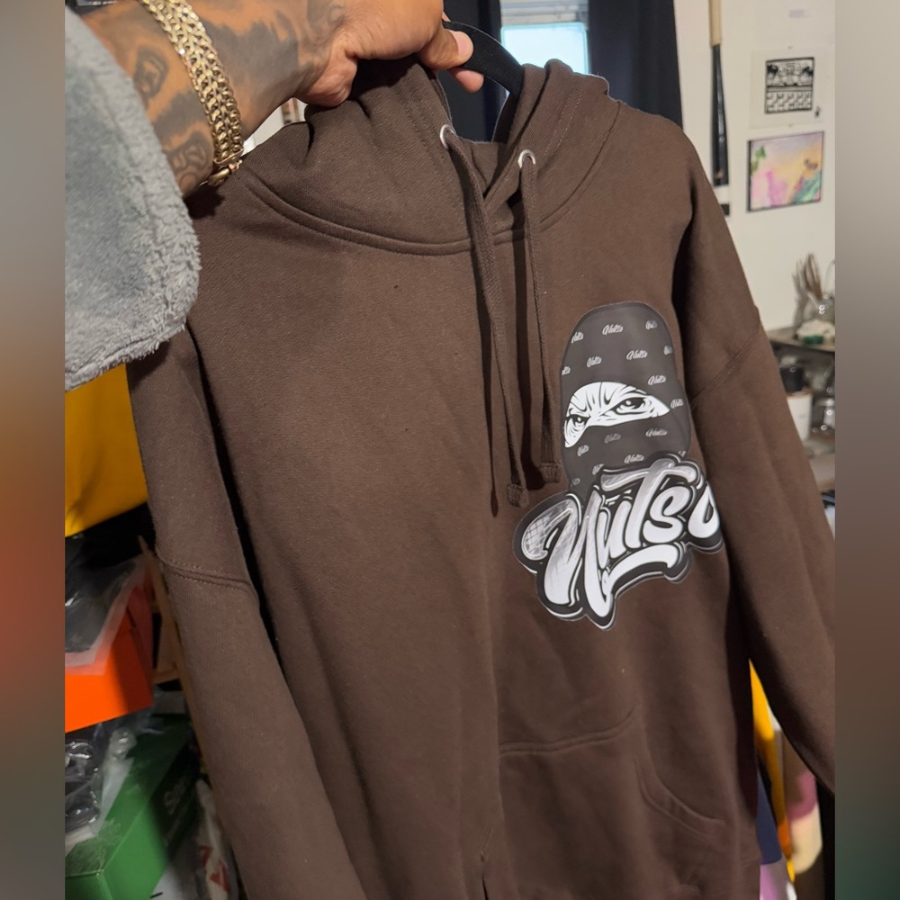 Brown Nutso Graphic Hoodie